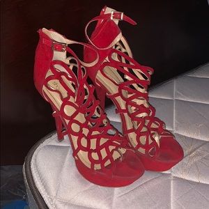 Red shoe dazzle high heels